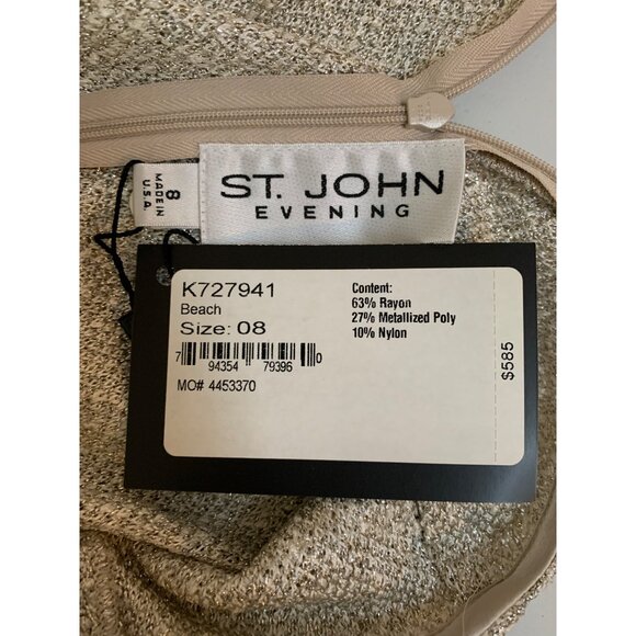 Women's St. John Evening Gray Set with Beaded Accent Size 8 - Picture 14 of 14